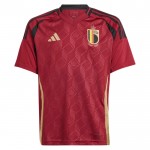 Günstige Fußballtrikots Belgien Kinder Heimtrikot EURO 2024 Kurzarm